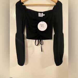 Princess Polly black long summer night top